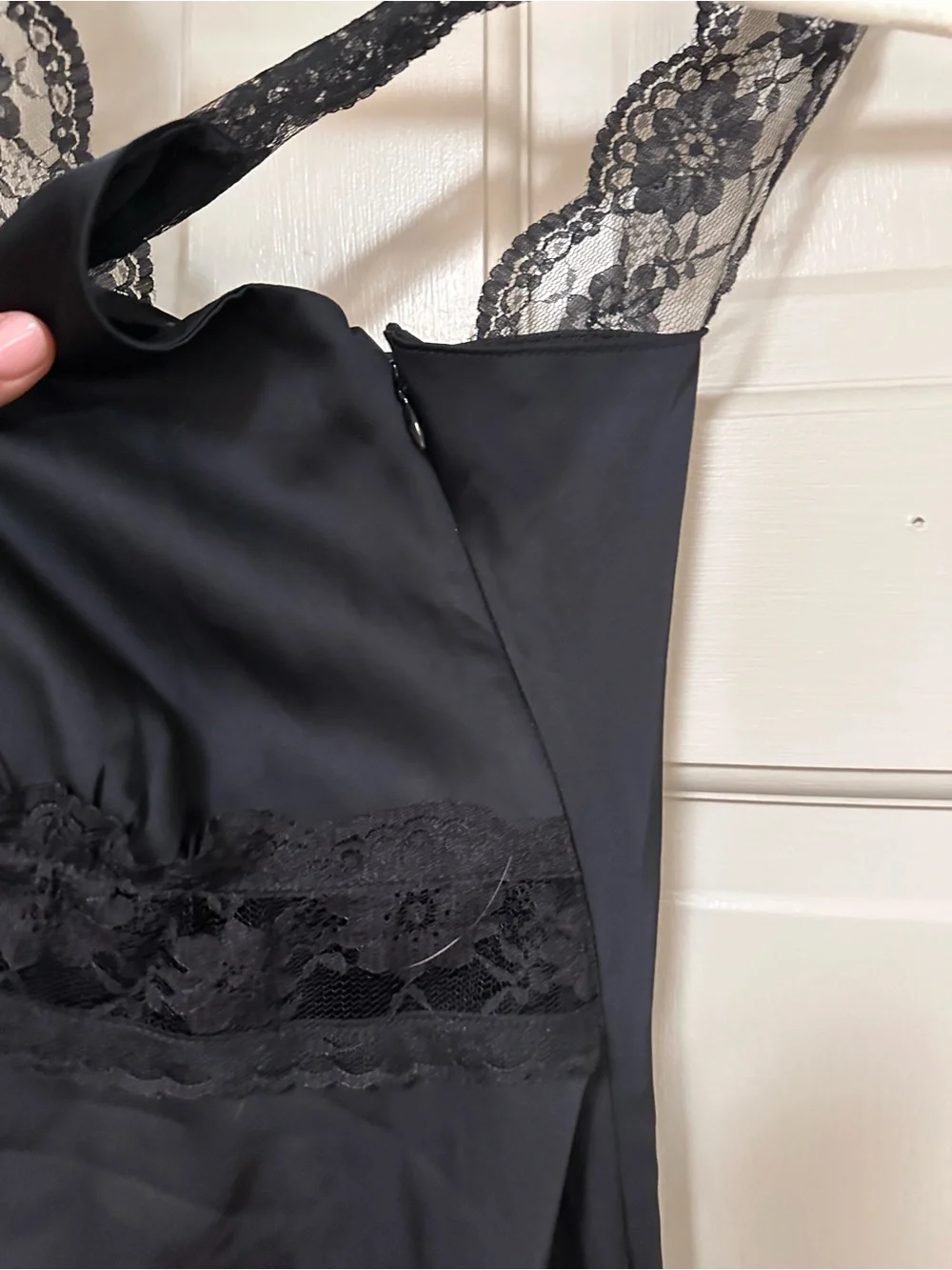 Abercrombie & Fitch Black Lace-Trim Maxi Dress